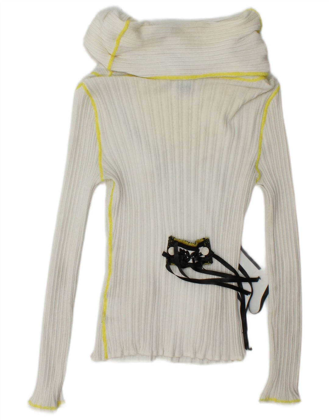 Γυναικείο πουλόβερ TRICOAT CHIC Crop Roll Neck Jumper IT 42 Medium White