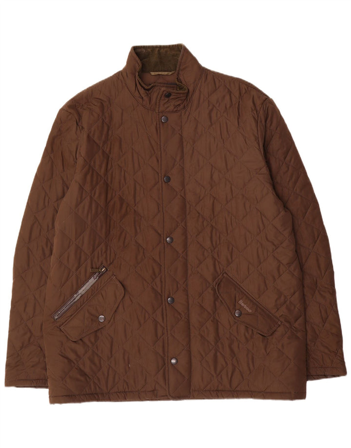 Ανδρικό καπιτονέ μπουφάν BARBOUR UK 42 XL καφέ πολυεστέρας