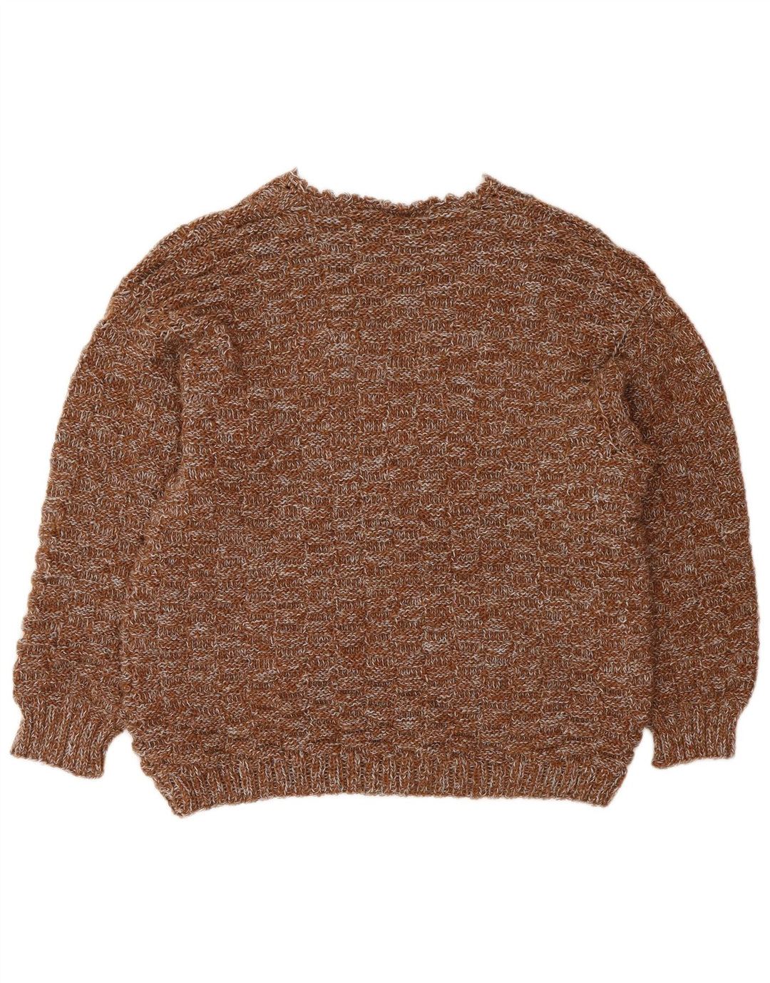 VINTAGE Γυναικείο πουλόβερ με λαιμόκοψη με V λαιμόκοψη UK 16 Μεγάλο καφέ φλύκταινα