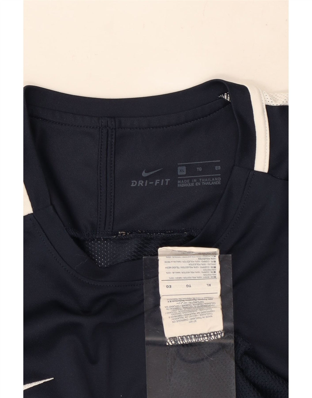 Ανδρικό T-shirt NIKE Dri Fit Top XL Navy Blue Colorblock Πολυεστέρας