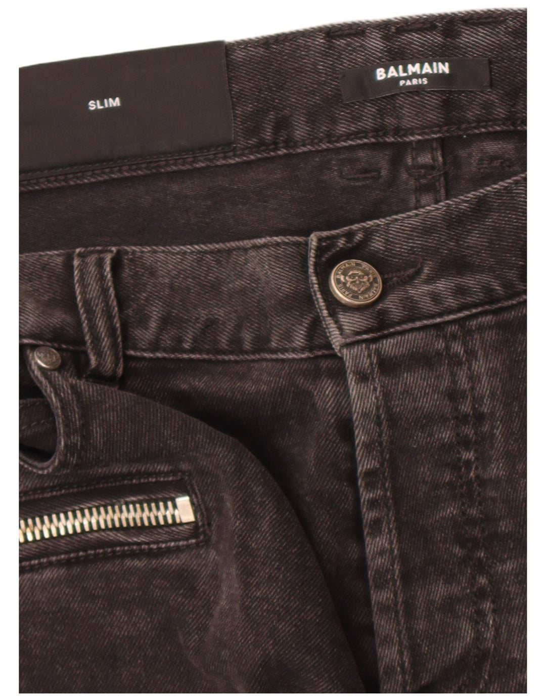 Ανδρικό τζιν Balmain Slim W34 L30 Γκρι βαμβακερό