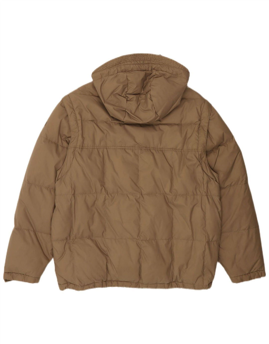 INVICTA Mens Hooded Padded Jacket UK 38 Medium Beige Polyamide