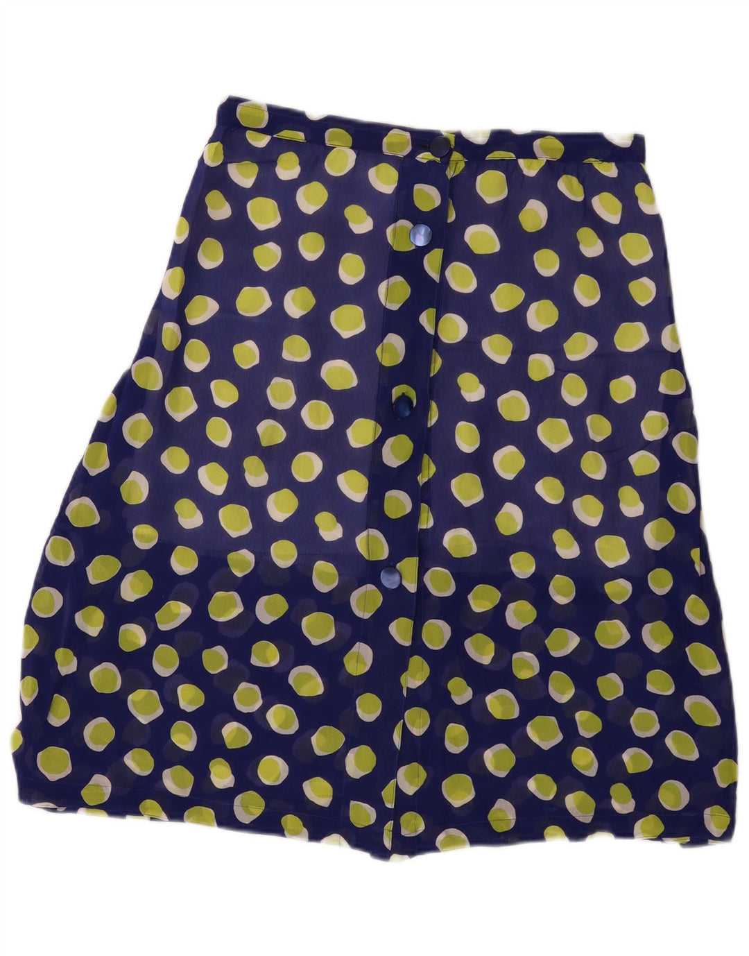 Vintage γυναικεία φούστα σε γραμμή Α W30 με μεσαία μπλε στίγματα