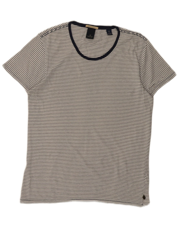 Ανδρικό T-Shirt SCOTCH & SODA Top Βαμβακερό μεσαίο λευκό με ρίγες