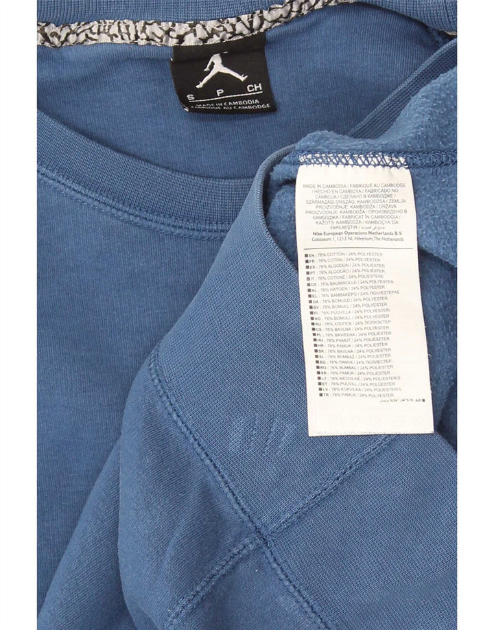 Ανδρικό γραφικό φούτερ Nike, μπλουζάκι, μικρό μπλε βαμβακερό