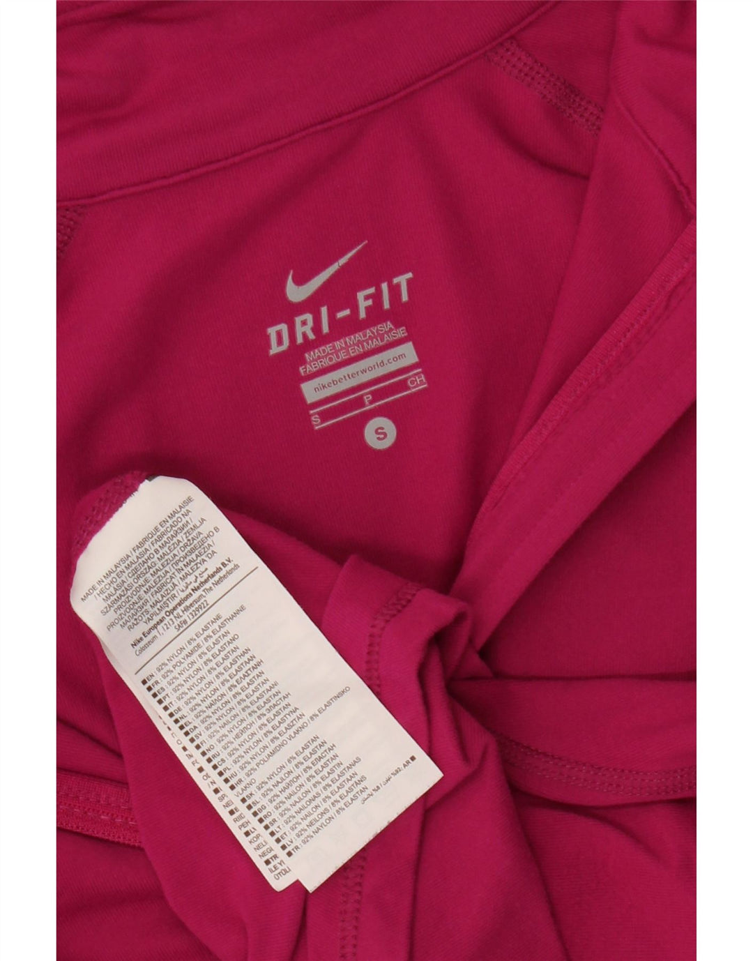 Γυναικεία φόρμα πουλόβερ με φερμουάρ NIKE Dri Fit Top 10 Small Pink Nylon
