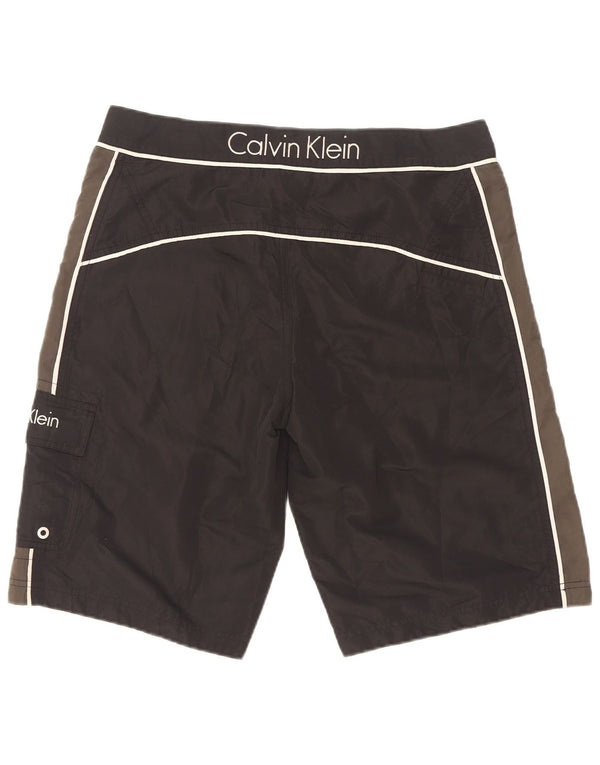 Γραφικό ανδρικό σορτς κολύμβησης Calvin Klein Μικρό μαύρο χρώμα