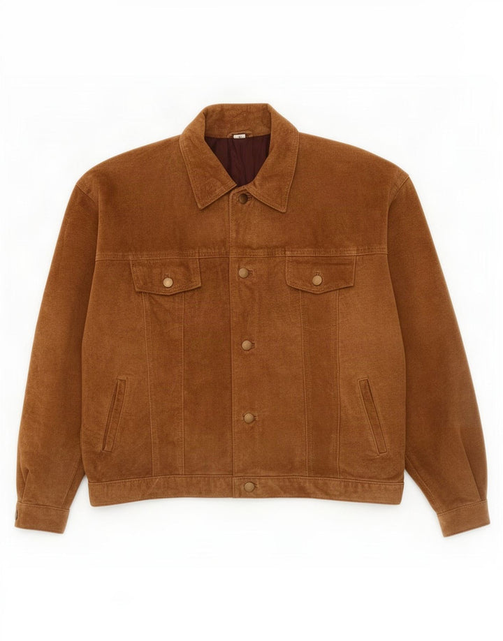 Vintage Γυναικείο Suede Jacket UK 16 Large Brown