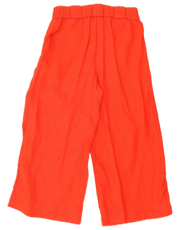 Marks & Spencer Womens Wide Leg Capri Trousers UK 10 Small W28 L21 Red