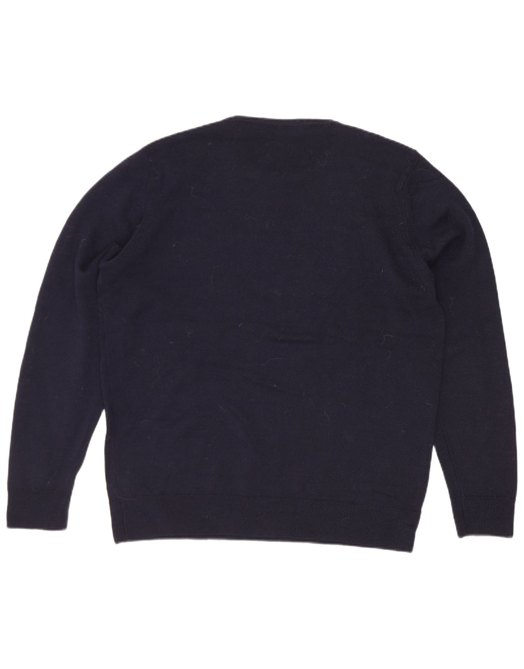 Marks & Spencer Γυναικείο πουλόβερ με λαιμόκοψη UK 12 Medium Navy Blue Wool