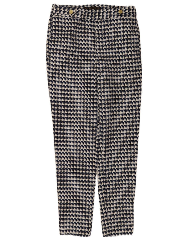 Zara Γυναικείο Slim παντελόνι Chino Small W26 L30 Navy Blue Geometric