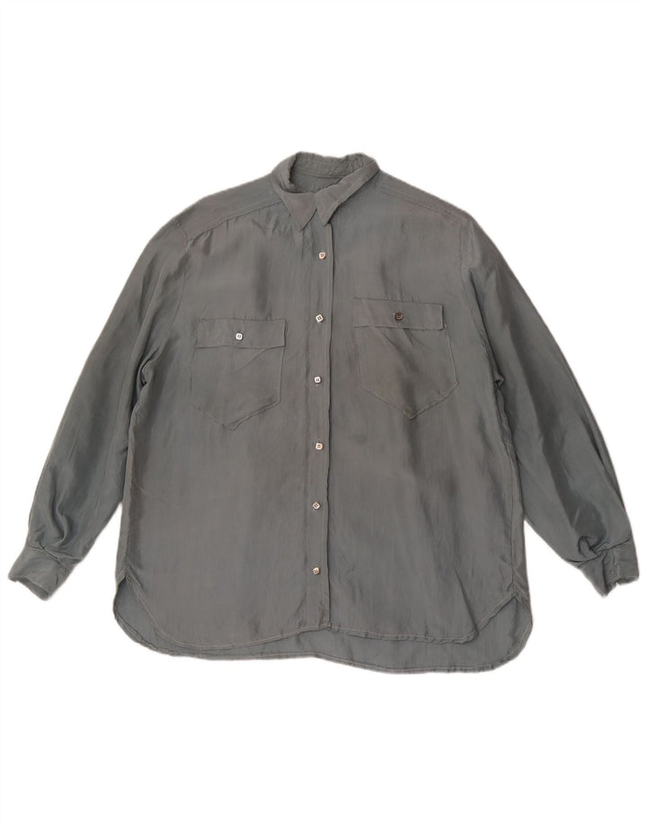 Vintage γυναικείο πουκάμισο μπλούζα UK 18 XL Γκρι