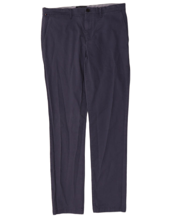 Tommy Hilfiger Mens Stretch Slim Fit Chino Trousers W34 L34 Blue Cotton