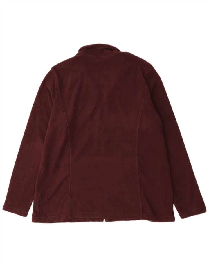 Marks & Spencer Γυναικείο μεγάλο φλις μπουφάν UK 18 XL μπορντό πολυεστέρας