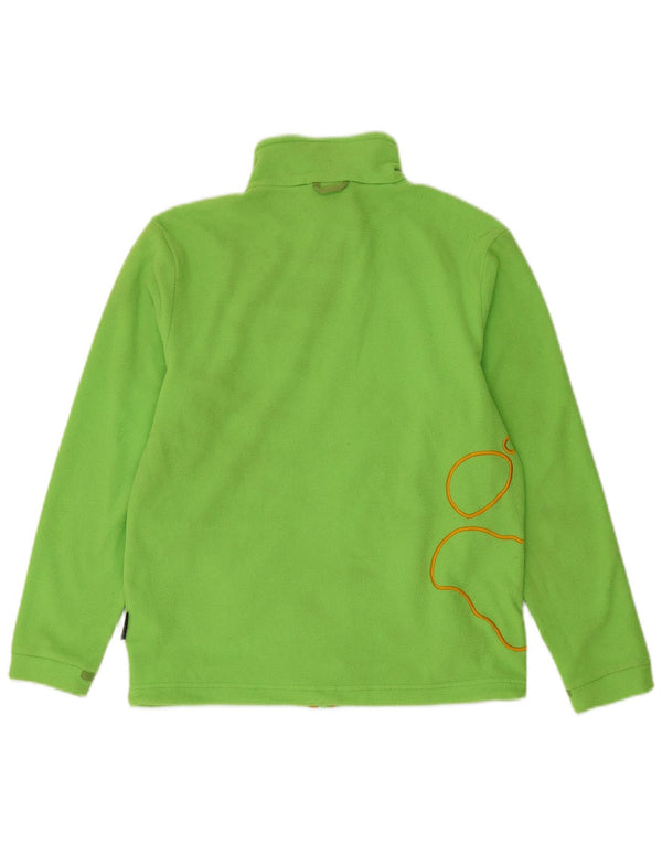 Jack Wolfskin Girls Graphic Liner Fleece Jacket 13-14 Years Green Polyester