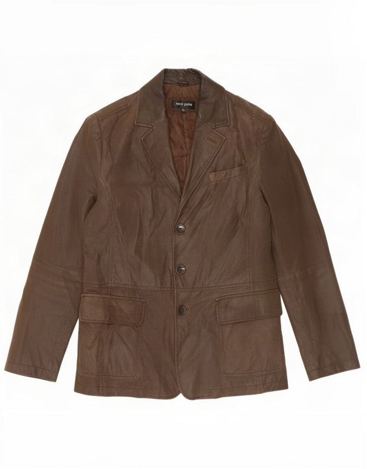 Vintage Ανδρικό Δερμάτινο Μπουφάν Blazer IT 50 Μεγάλο Καφέ
