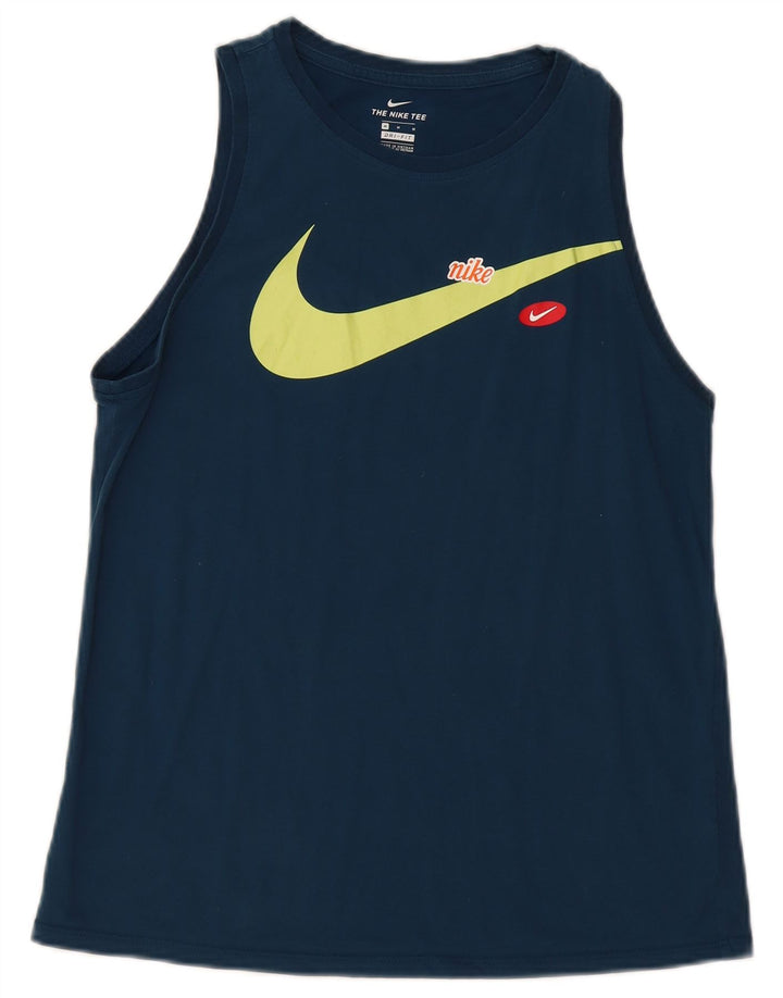 Γυναικείο γιλέκο γραφικών Nike Dri Fit UK 12 μεσαίο βαμβακερό μπλε ναυτικό
