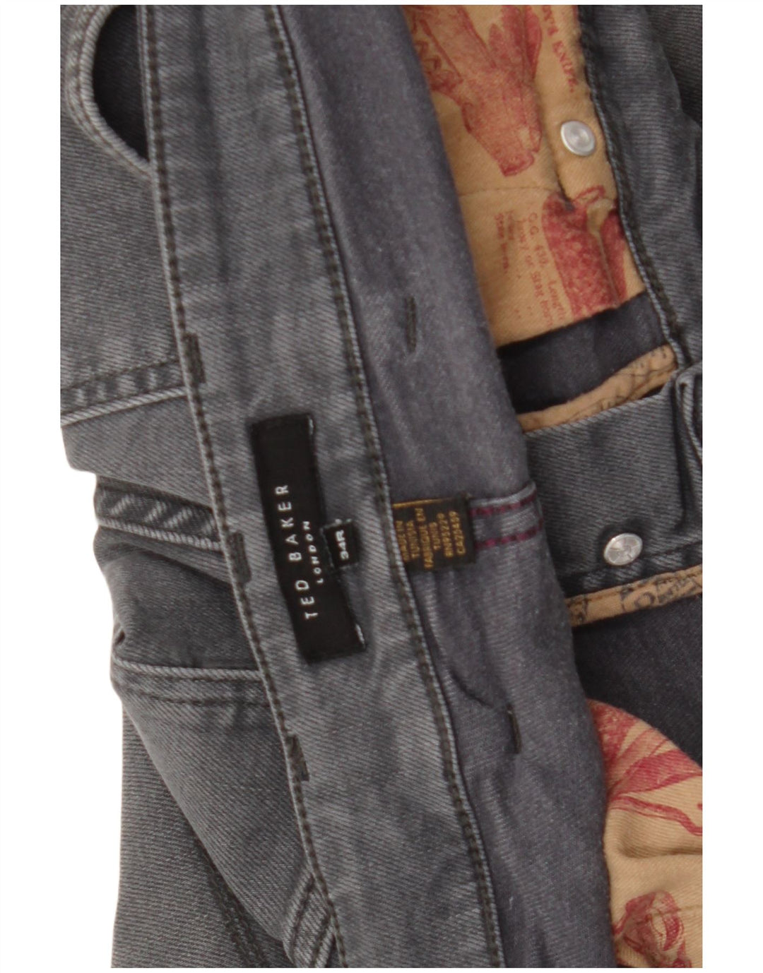 Ted Baker Ανδρικό Slim Jeans W34 L31 Γκρι