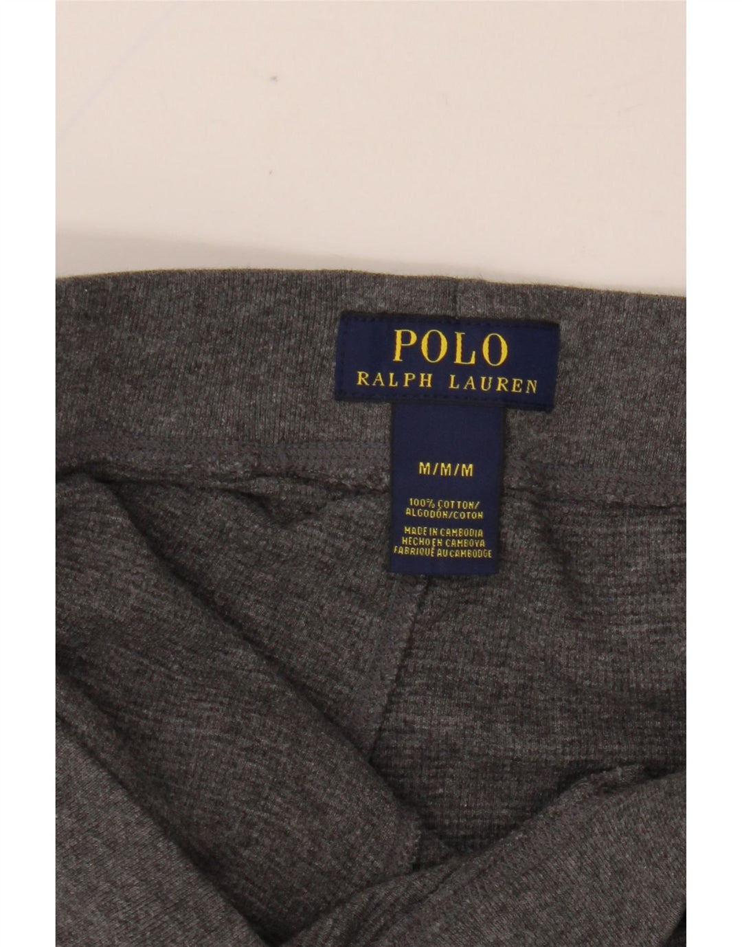 Ανδρικό παντελόνι αθλητικής φόρμας POLO RALPH LAUREN Μεσαίο γκρι βαμβακερό