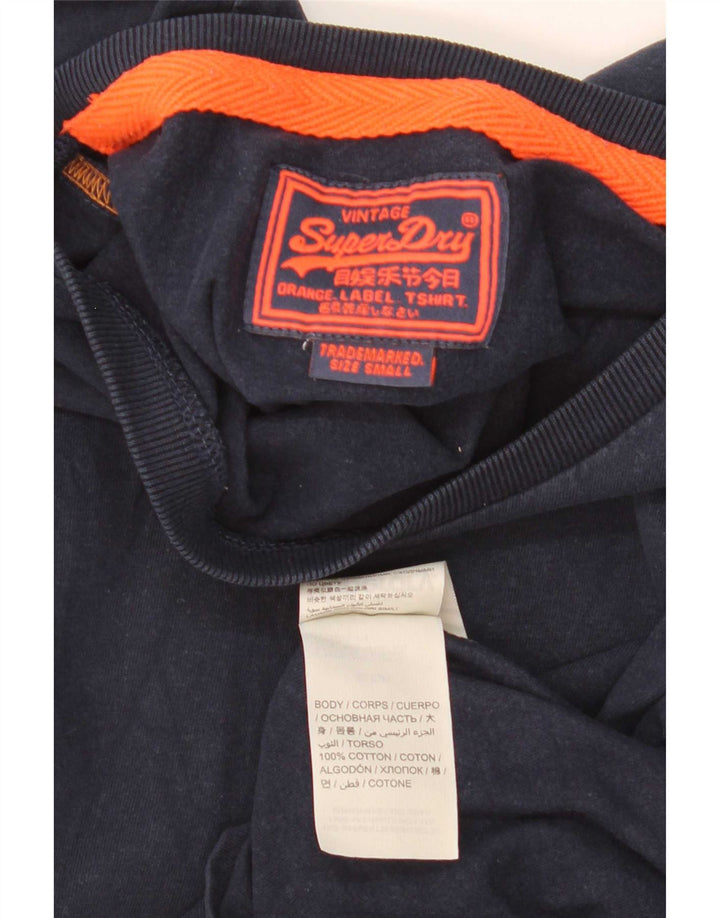 Superdry Ανδρικό T-Shirt Top Μικρό Navy Blue από βαμβάκι