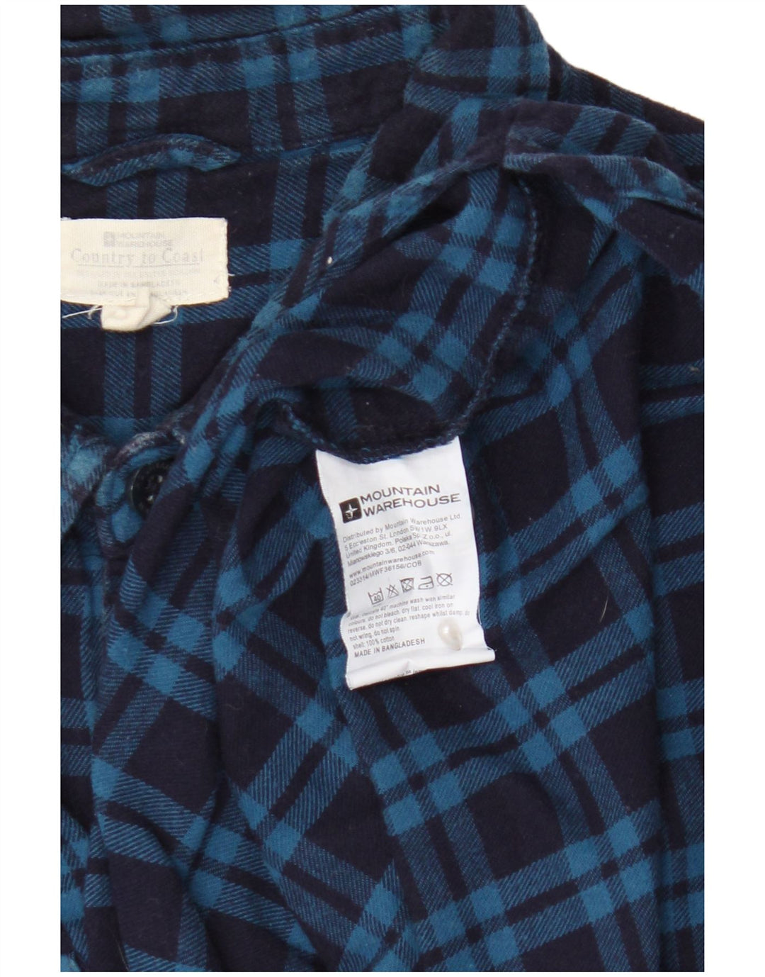 Ανδρικό φανελένιο πουκάμισο Mountain Warehouse μεγάλο μπλε βαμβακερό