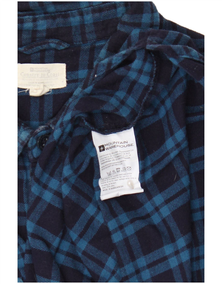 Ανδρικό φανελένιο πουκάμισο Mountain Warehouse μεγάλο μπλε βαμβακερό