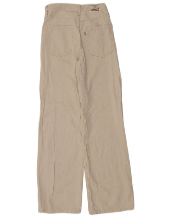 Γυναικείο ψηλό ψηλό φαρδύ τζιν Levi's W27 L31 Μπεζ βαμβακερό