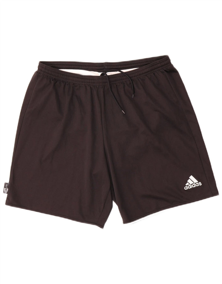 Ανδρικό σορτς Adidas Climalite από μεσαίο μαύρο πολυεστέρα