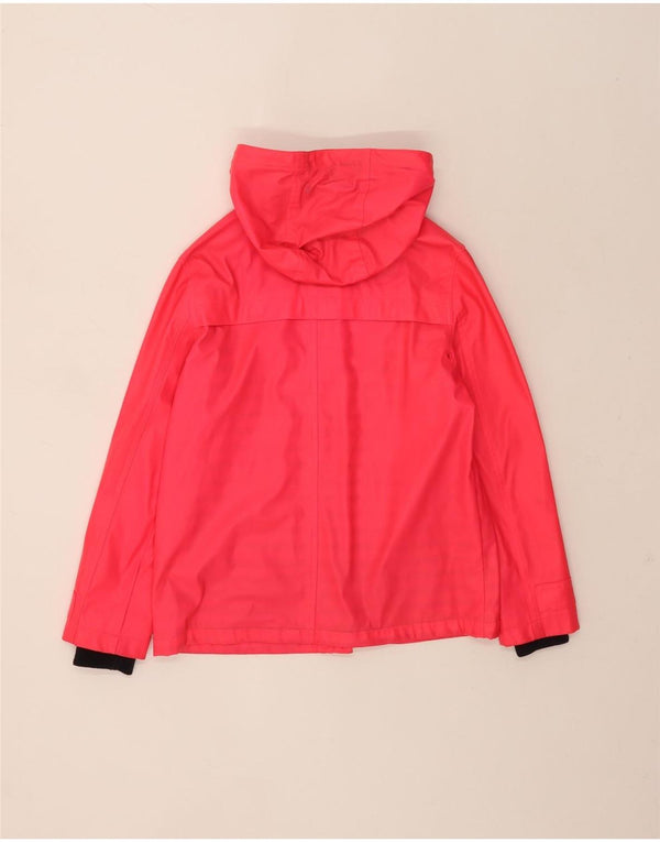Tommy Hilfiger Girls Hooded Rain Jacket 12-13 Years Large Pink Polyester