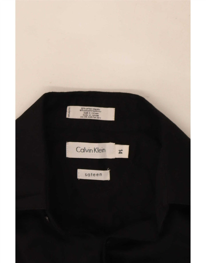 Calvin Klein Boys πουκάμισο 13-14 ετών Μαύρο βαμβακερό