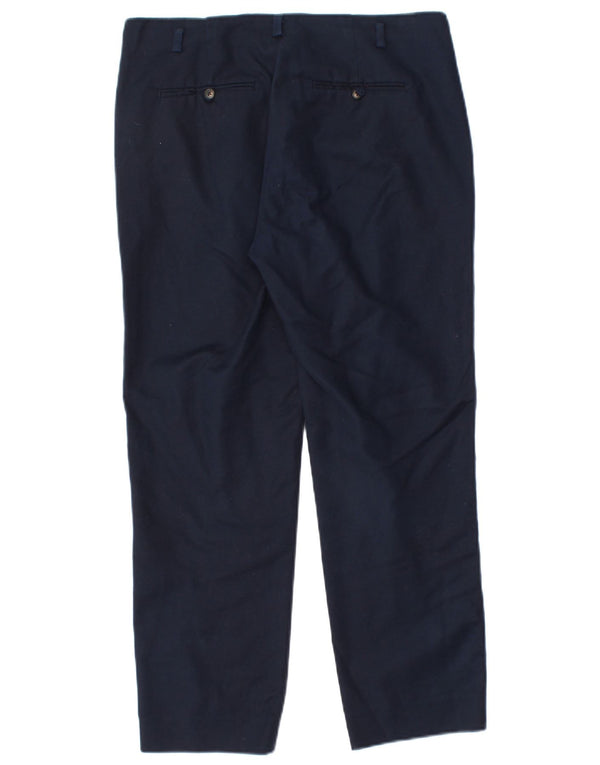 Zara Γυναικείο ίσιο κομμένο παντελόνι EU 40 Medium W30 L25 Navy Blue Cotton