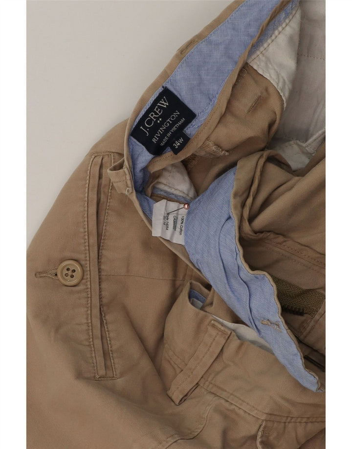 J. CREW Ανδρικό σορτς Chino Rivington W34 Μεγάλο μπεζ βαμβακερό