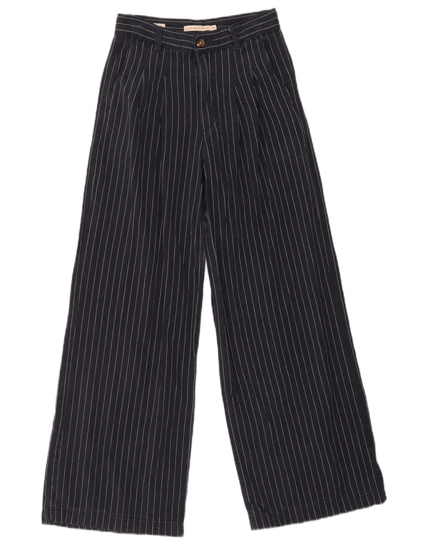 Γυναικείο ψηλόμεσο παντελόνι Chino Levi's W24 L30 Navy Blue Pinstripe