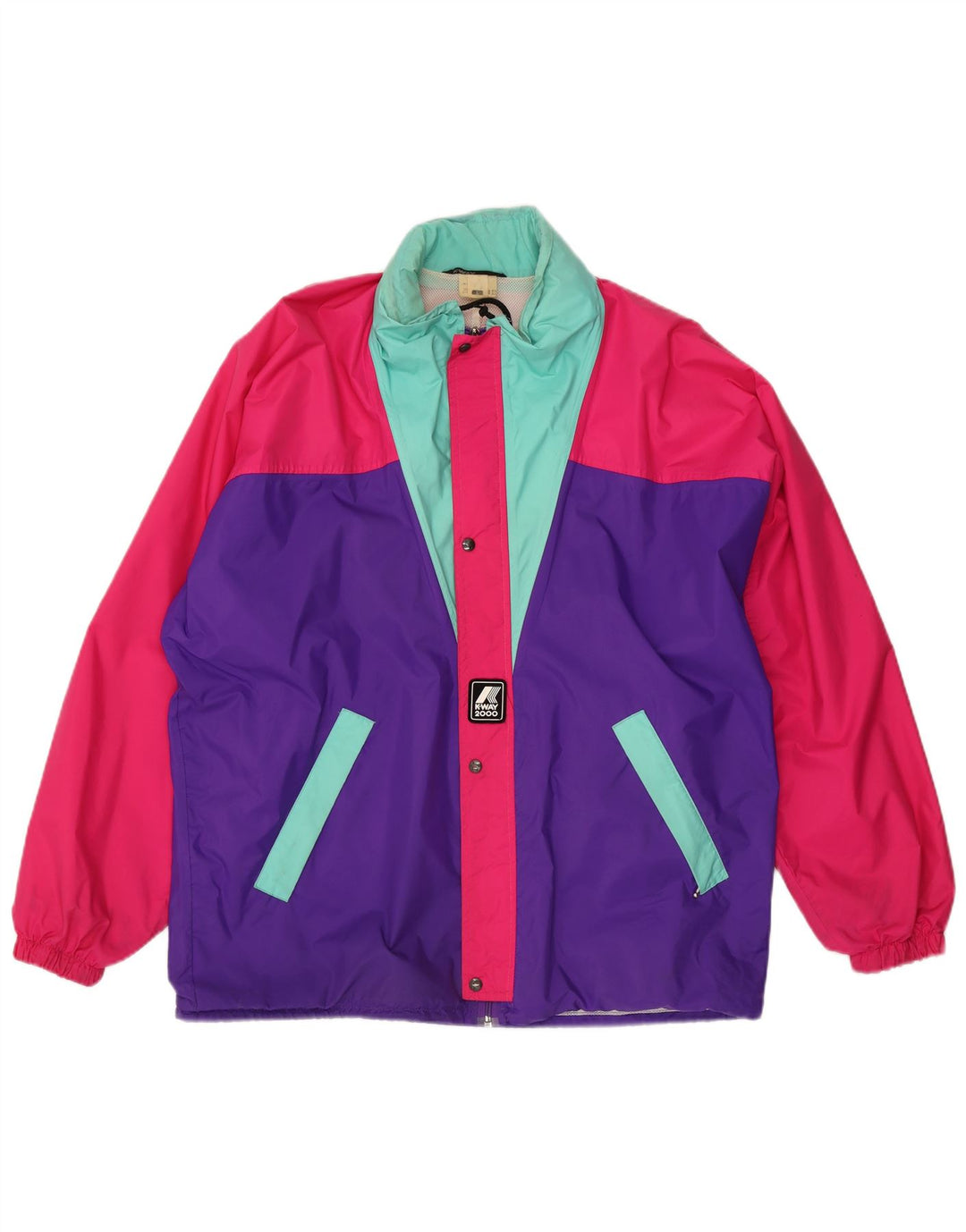 K-Way Ανδρικό μπουφάν βροχής UK 40 Μεγάλο πολύχρωμο πολύχρωμο πολυαμίδιο