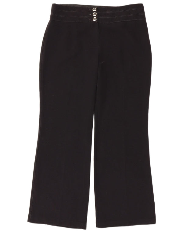Marks & Spencer Γυναικείο φαρδύ παντελόνι casual UK 12 Medium W32 L29 Μαύρο