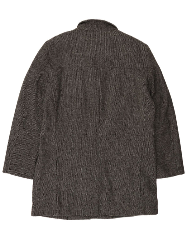 Bruno Banani Ανδρικό Πανωφόρι UK 44 2XL Γκρι μαλλί με ρίγες