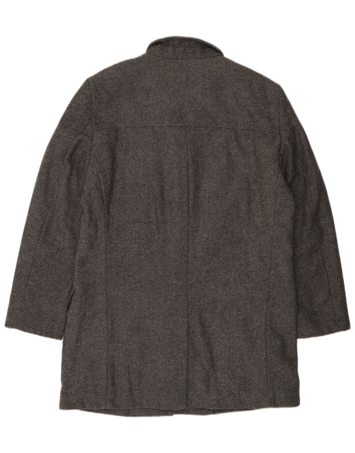 Bruno Banani Ανδρικό Πανωφόρι UK 44 2XL Γκρι μαλλί με ρίγες