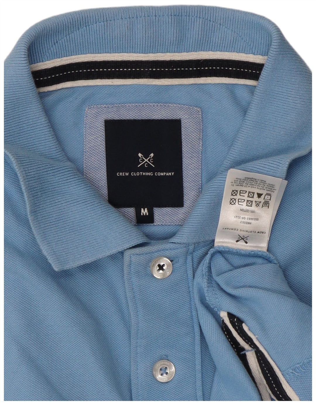 Ανδρικό Πόλο Μπλουζάκι Crew Clothing, μεσαίο μπλε βαμβακερό
