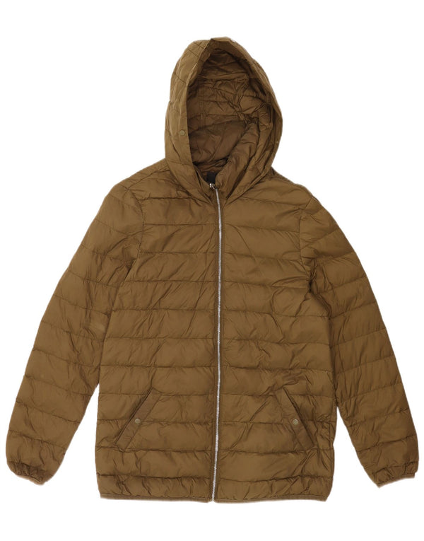 Zara Γυναικείο μπουφάν με κουκούλα UK 10 Small Khaki Polyester