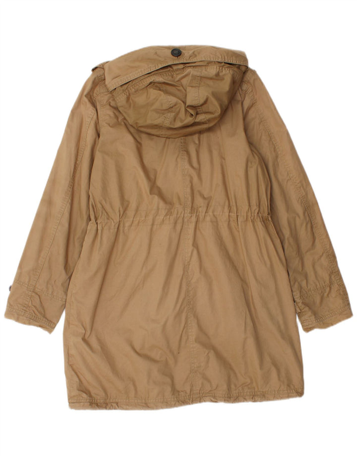 Woolrich Γυναικείο μπουφάν Parka με κουκούλα UK 10 Small καφέ βαμβακερό