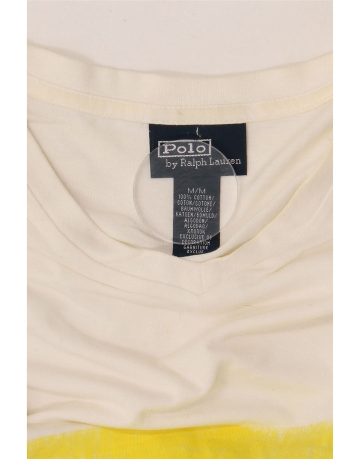 Ανδρικό γραφικό μπλουζάκι Polo Ralph Lauren Μπλουζάκι με μεσαίο λευκό βαμβάκι