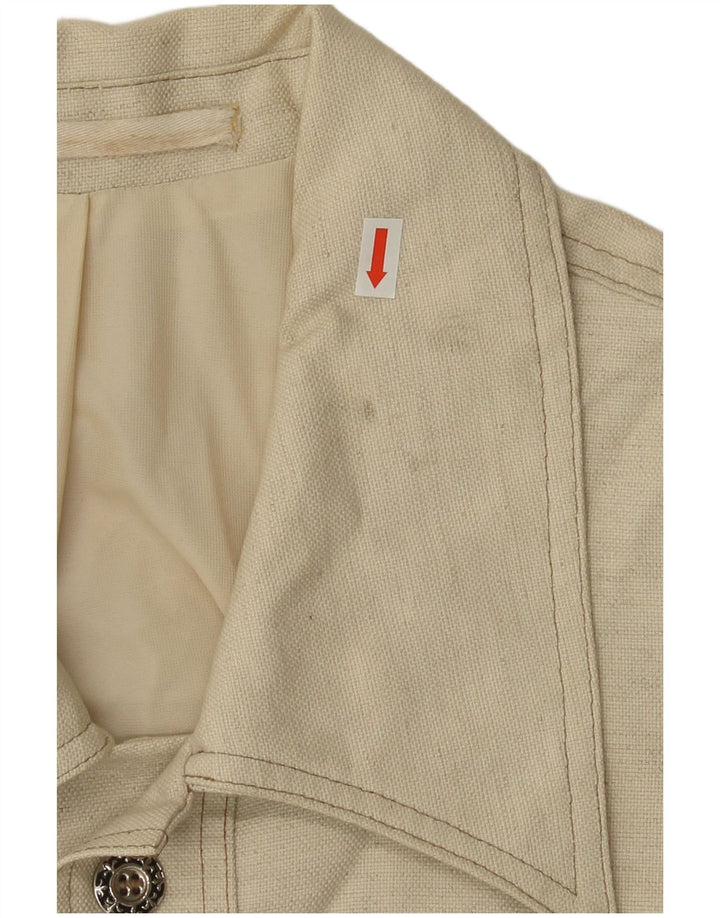 Vintage Γυναικείο Crop Bomber Jacket IT 48 XL Beige