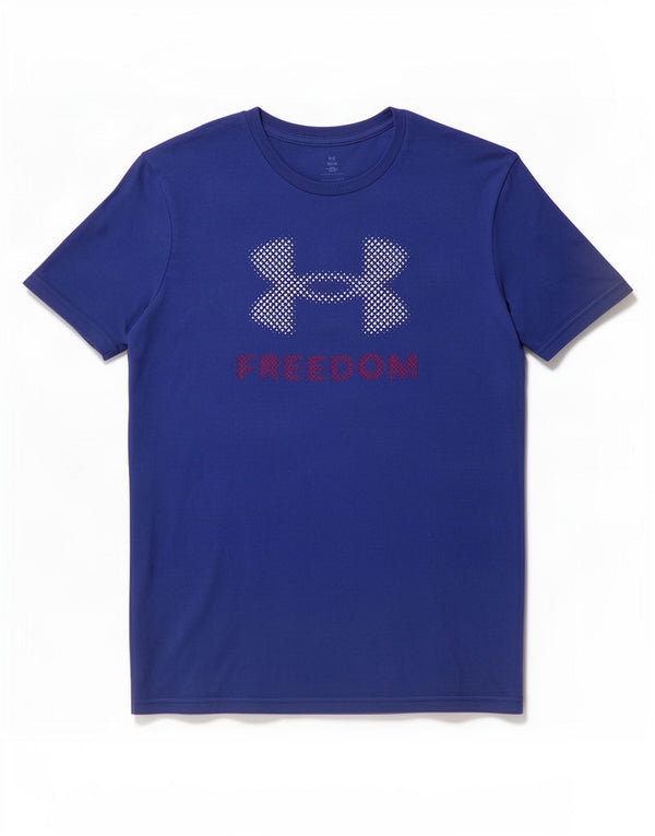 Under Armour Ανδρικό γραφικό T-Shirt Top Μικρό Μπλε Βαμβακερό