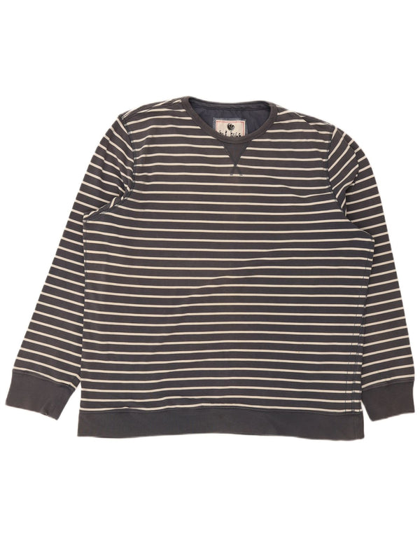 Ανδρικό φούτερ Fat Face Jumper 2XL Γκρι ριγέ βαμβακερό