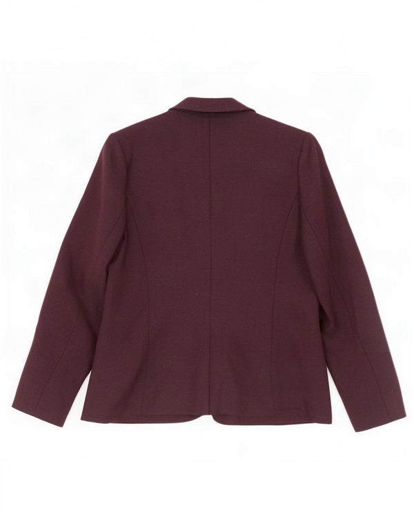 Marks & Spencer Γυναικείο Μπουφάν Blazer UK 14 Medium Maroon Ψαροκόκαλο