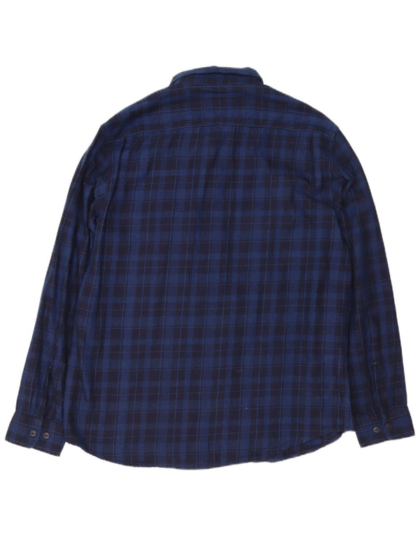 Lee Ανδρικό Indigo Relaxed Fit Flannel πουκάμισο XL Navy Blue Check Cotton