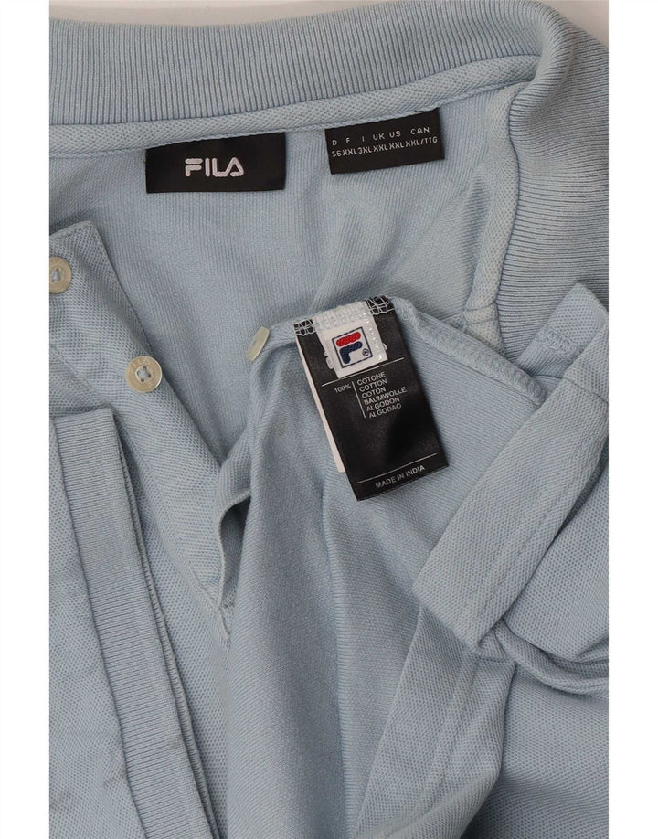 Fila Ανδρικό Πόλο Μπλουζάκι 2XL Μπλε Βαμβακερό