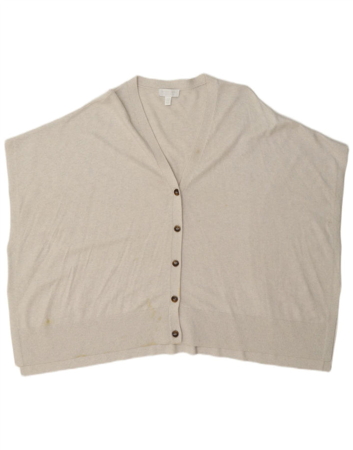 White Label Γυναικείο αμάνικο oversized πουλόβερ ζακέτα UK 14 Medium Off