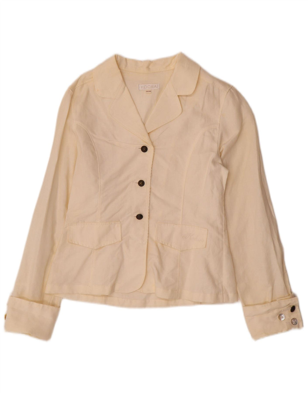 Kookai Girls 3 Button Blazer Jacket 11-12 Years Off White Lenn