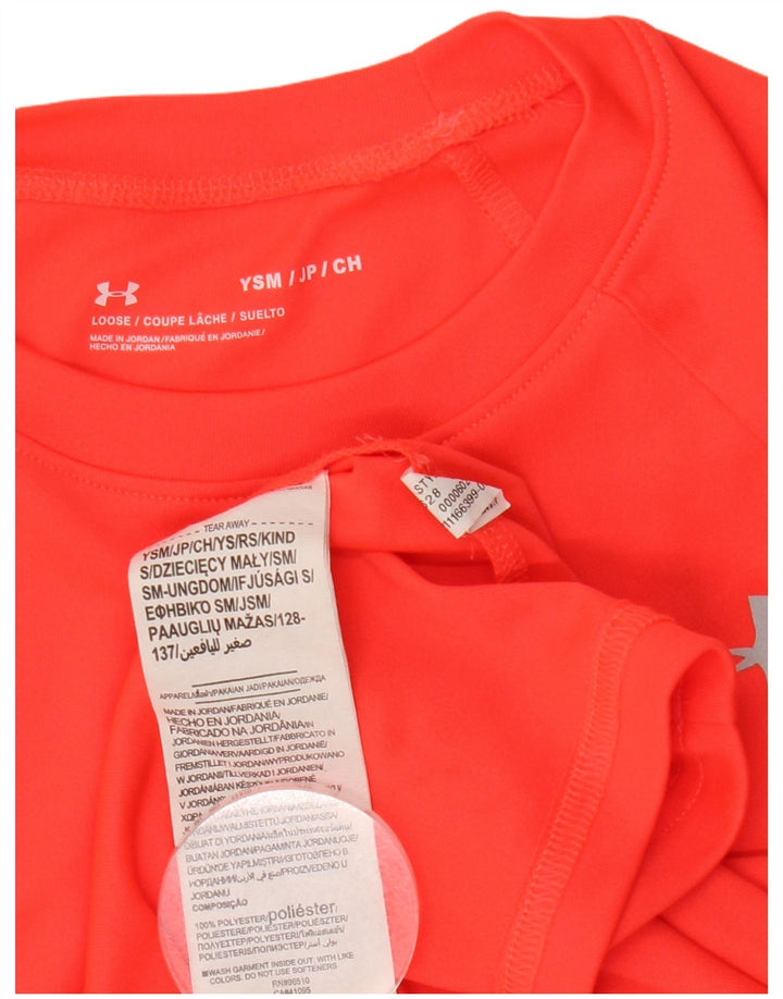 Γραφικό T-Shirt για κορίτσια UNDER Armour Loose Fit 7-8 ετών Small Orange